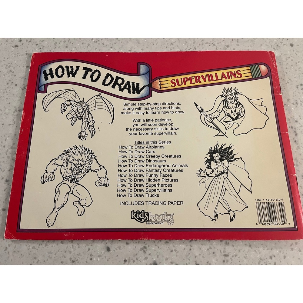 Vintage 1994‎ Softcover How To Draw Villains Book - Picture 3 of 3